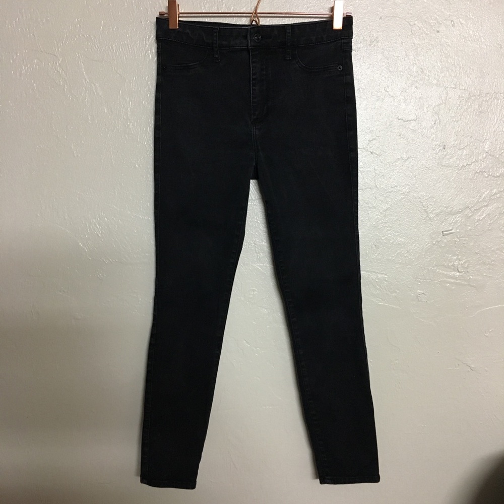 ABERCROMBIE & FITCH Faded Black High-Rise Jeggings